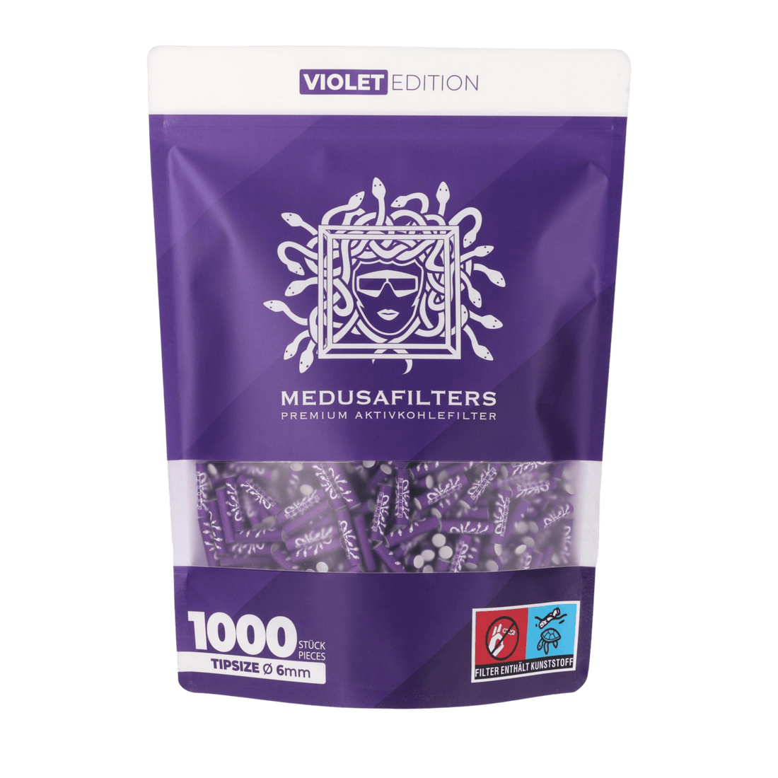 Medusa - 1000er Pack - VIOLET - Hybrid Aktivkohlefilter kaufen bei rauchwerk.ch