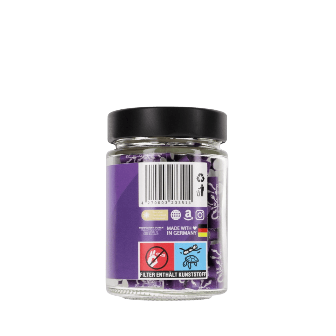 Medusa - 100er Glas - Violet - Hybrid Aktivkohlefilter kaufen bei rauchwerk.ch