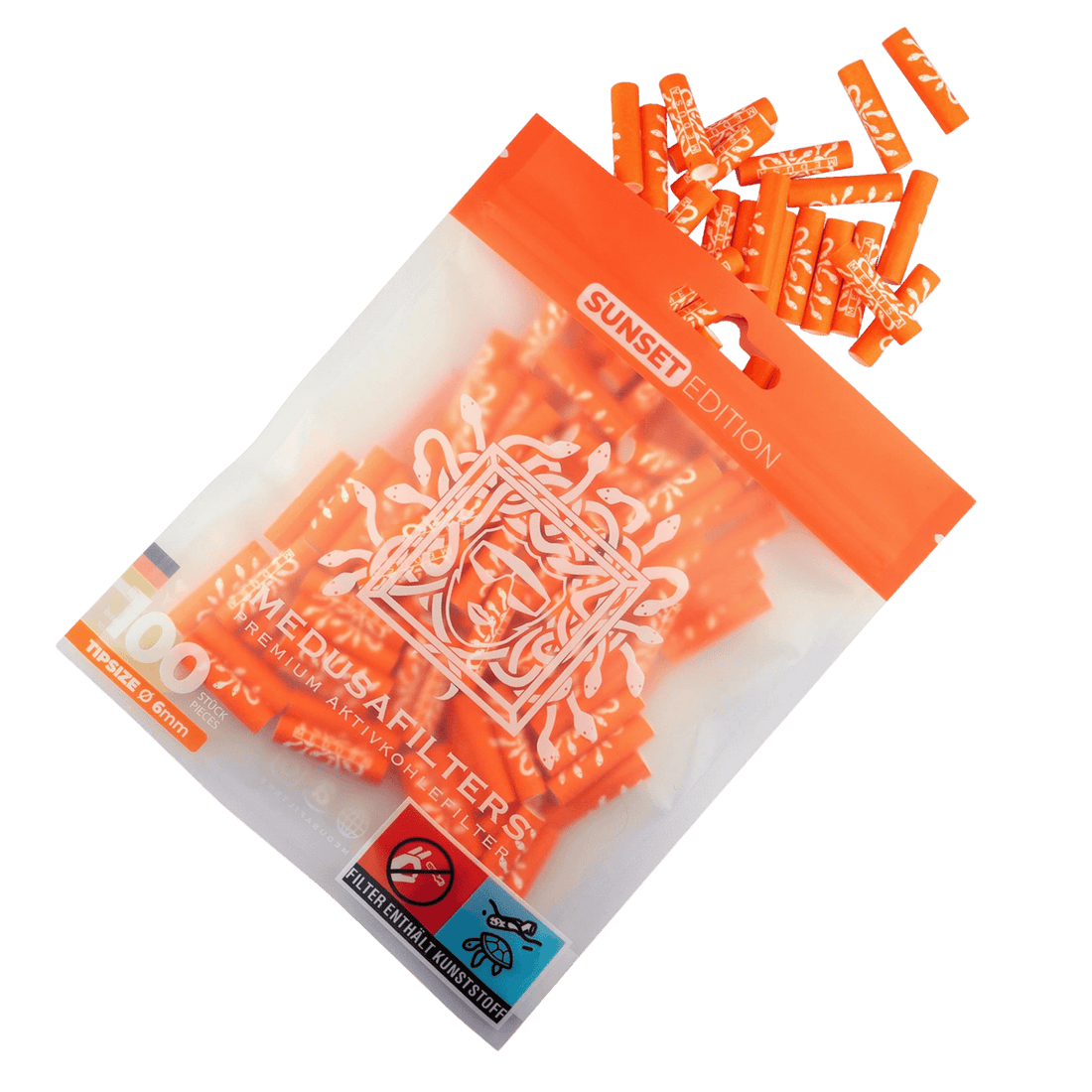 Medusa - 100er Pack - SUNSET - Hybrid Aktivkohlefilter kaufen bei rauchwerk.ch