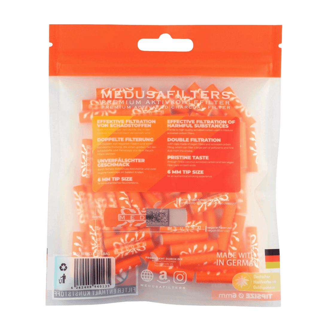 Medusa - 100er Pack - SUNSET - Hybrid Aktivkohlefilter kaufen bei rauchwerk.ch