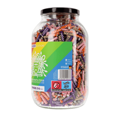 Medusa - 2222er Glas - MIXED RAINBOW - Hybrid Aktivkohlefilter kaufen bei rauchwerk.ch