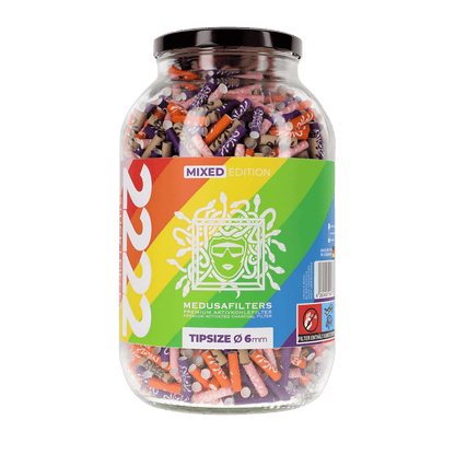 Medusa - 2222er Glas - MIXED RAINBOW - Hybrid Aktivkohlefilter kaufen bei rauchwerk.ch