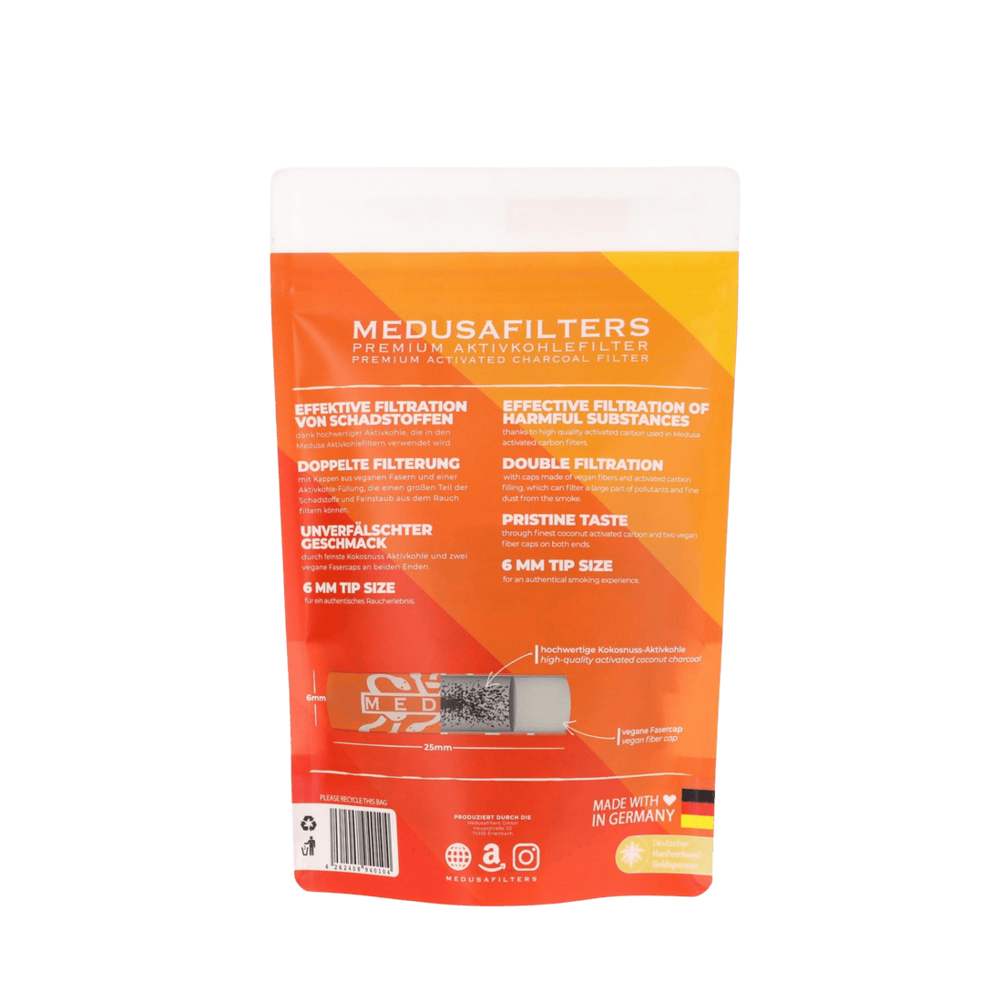 Medusa - 250er Pack - SUNSET - Hybrid Aktivkohlefilter kaufen bei rauchwerk.ch