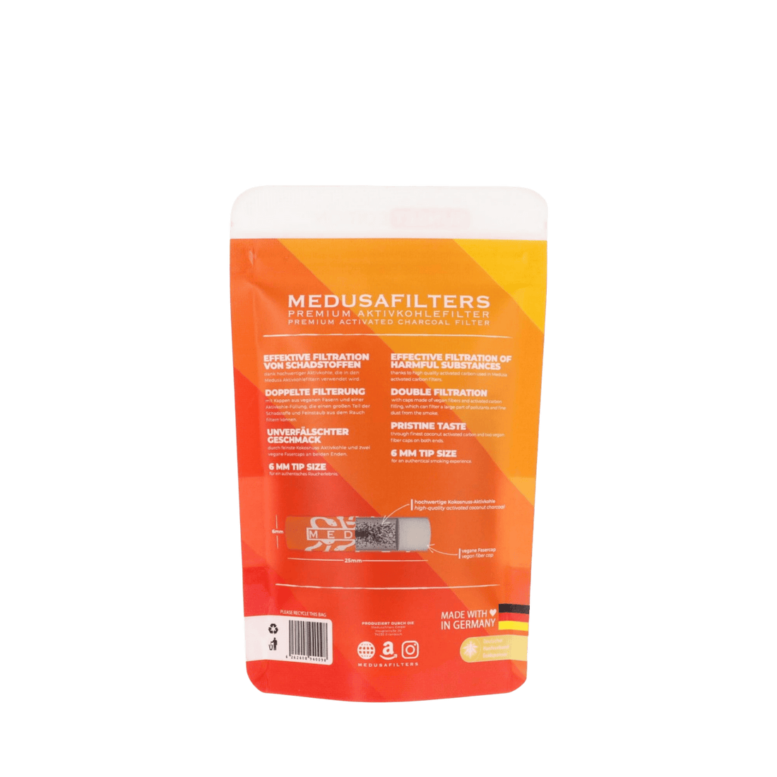 Medusa - 50er Pack - SUNSET - Hybrid Aktivkohlefilter kaufen bei rauchwerk.ch