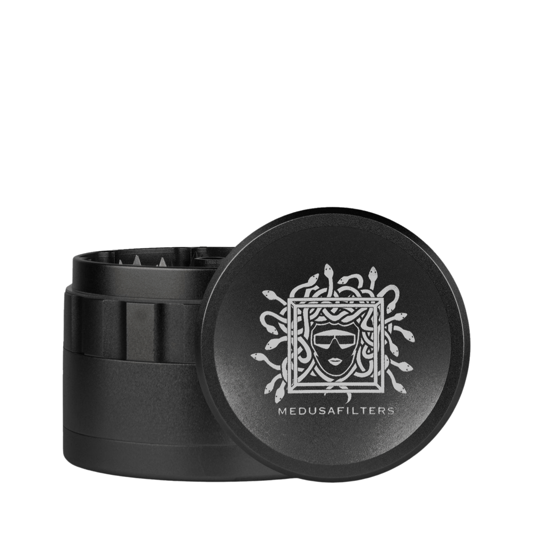 Medusa - Keramik Spike Grinder - Black - 64mm - 4 Part kaufen bei rauchwerk.ch