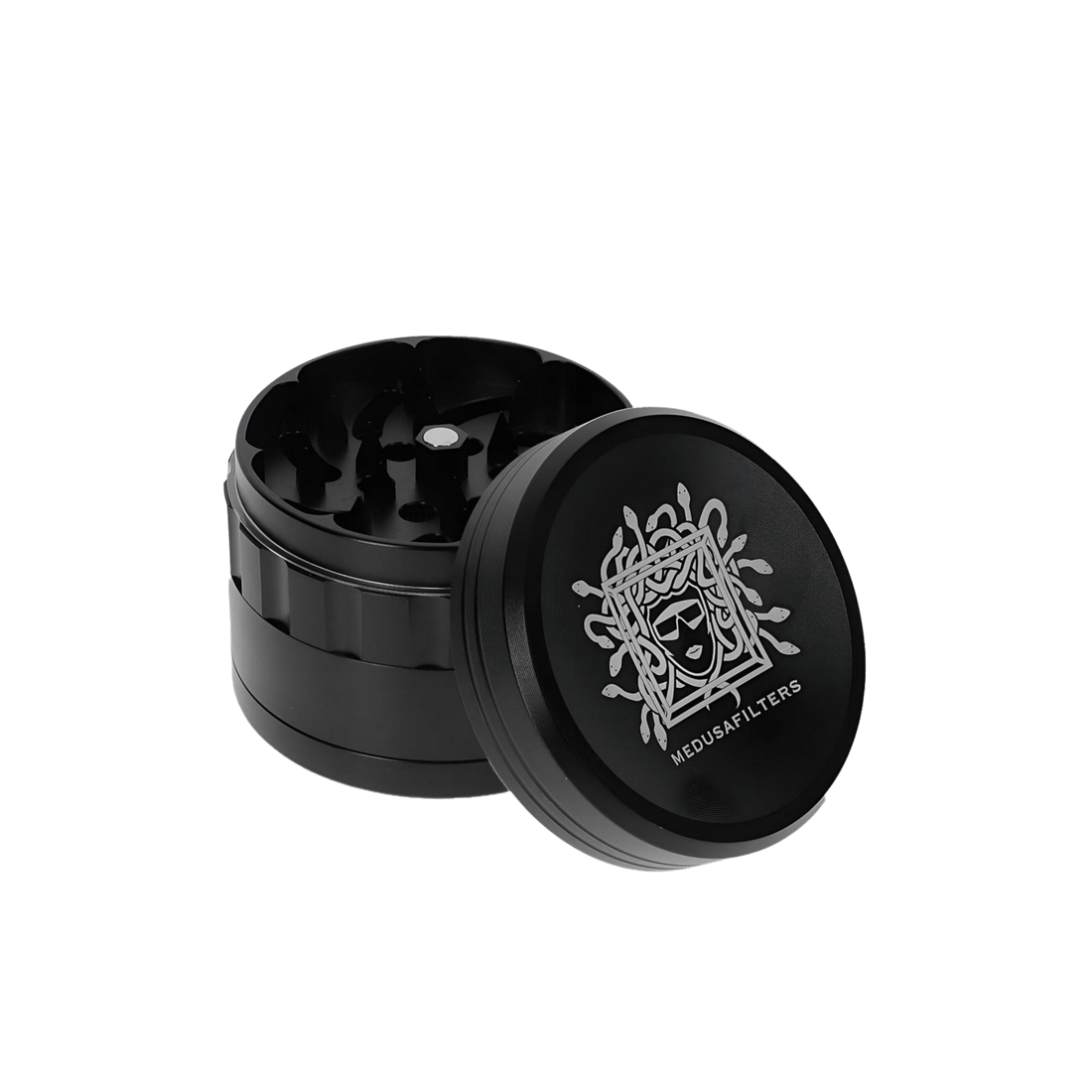 Medusa - Keramik Spike Grinder - Black - 64mm - 4 Part kaufen bei rauchwerk.ch