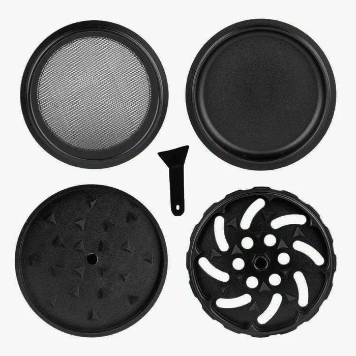 Medusa - Keramik Spike Grinder - Black - 64mm - 4 Part kaufen bei rauchwerk.ch