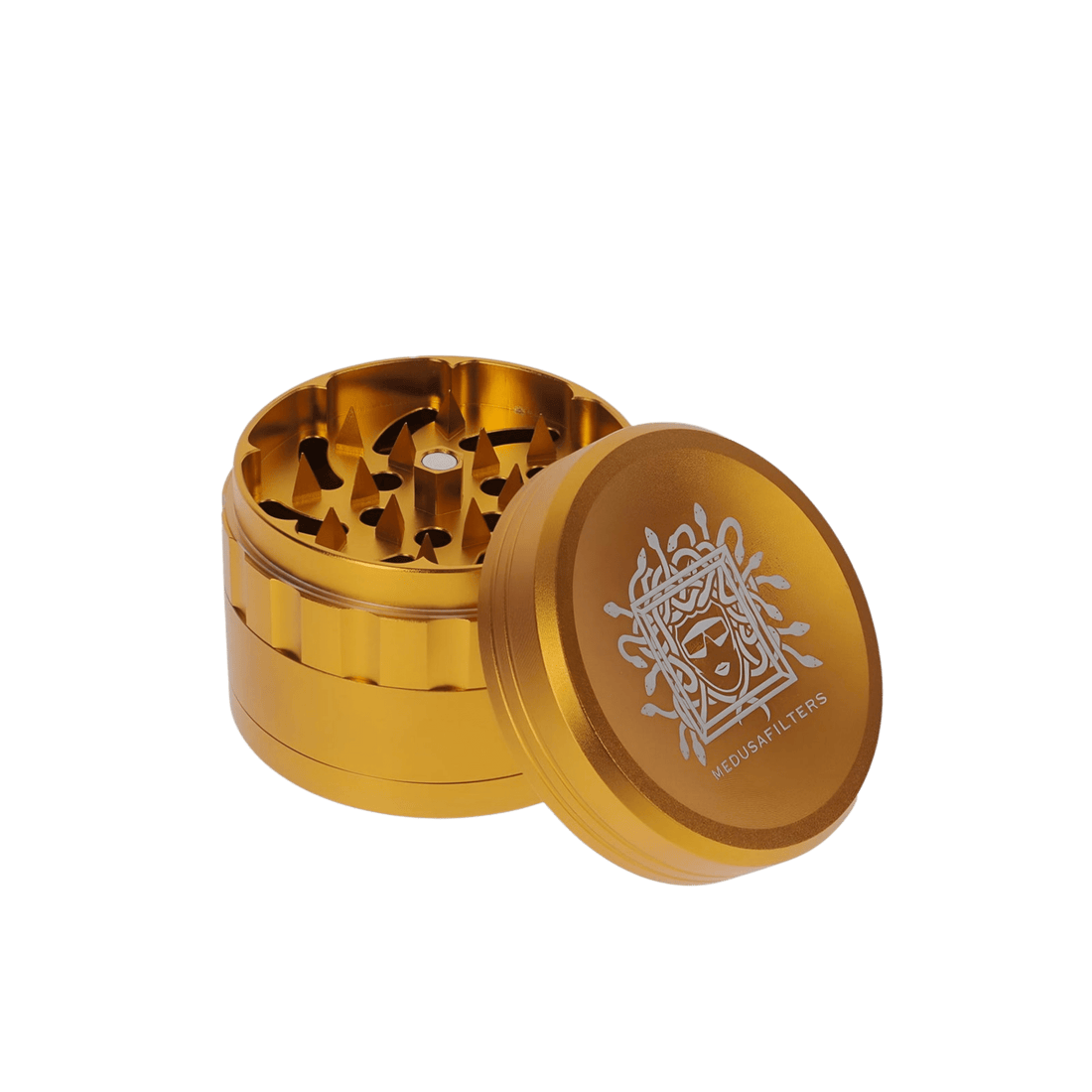 Medusa - Keramik Spike Grinder - Orange - 64mm - 4 Part kaufen bei rauchwerk.ch