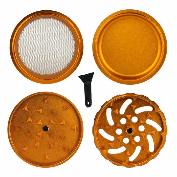 Medusa - Keramik Spike Grinder - Orange - 64mm - 4 Part kaufen bei rauchwerk.ch