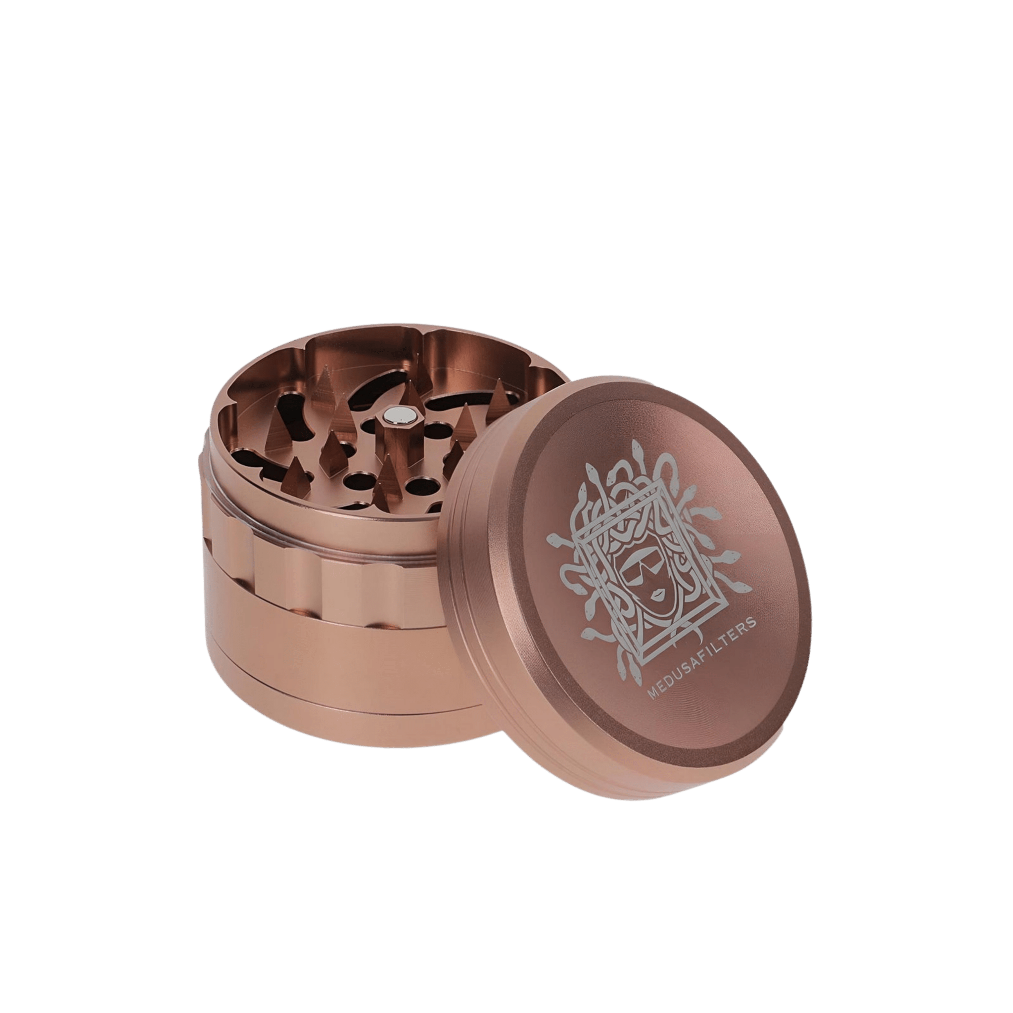 Detailansicht Spike-Zähne und Magnetverschluss am Medusa Grinder