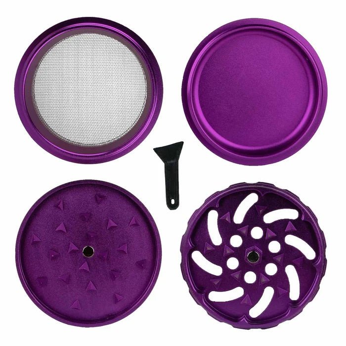 Medusa - Keramik Spike Grinder - Violet - 64mm - 4 Part kaufen bei rauchwerk.ch