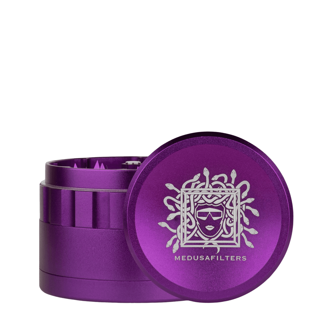 Medusa - Keramik Spike Grinder - Violet - 64mm - 4 Part kaufen bei rauchwerk.ch