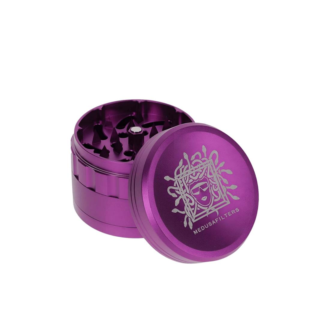 Medusa - Keramik Spike Grinder - Violet - 64mm - 4 Part kaufen bei rauchwerk.ch