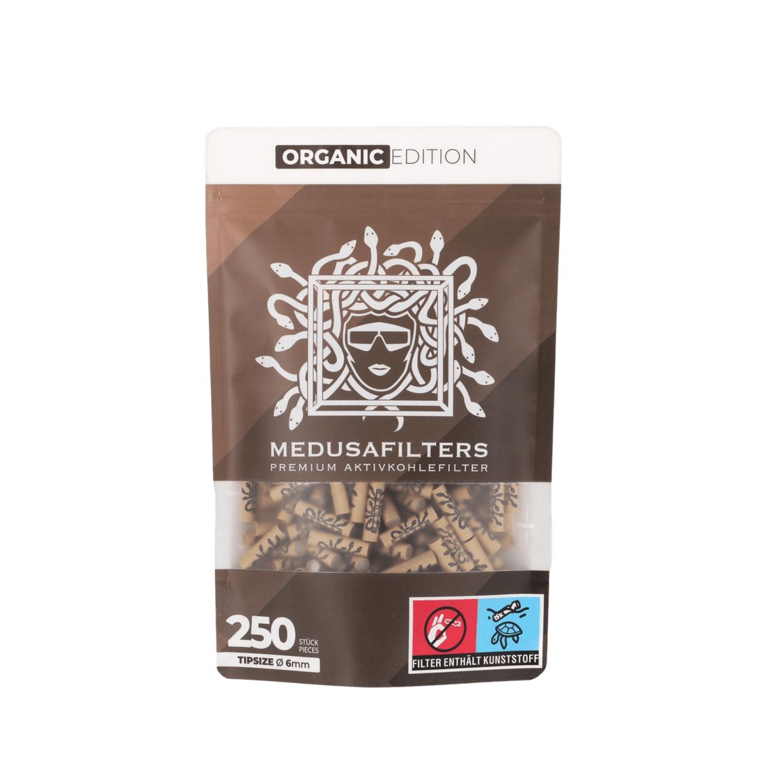 Medusa Organic Hybrid Aktivkohlefilter 6 mm 250er Pack