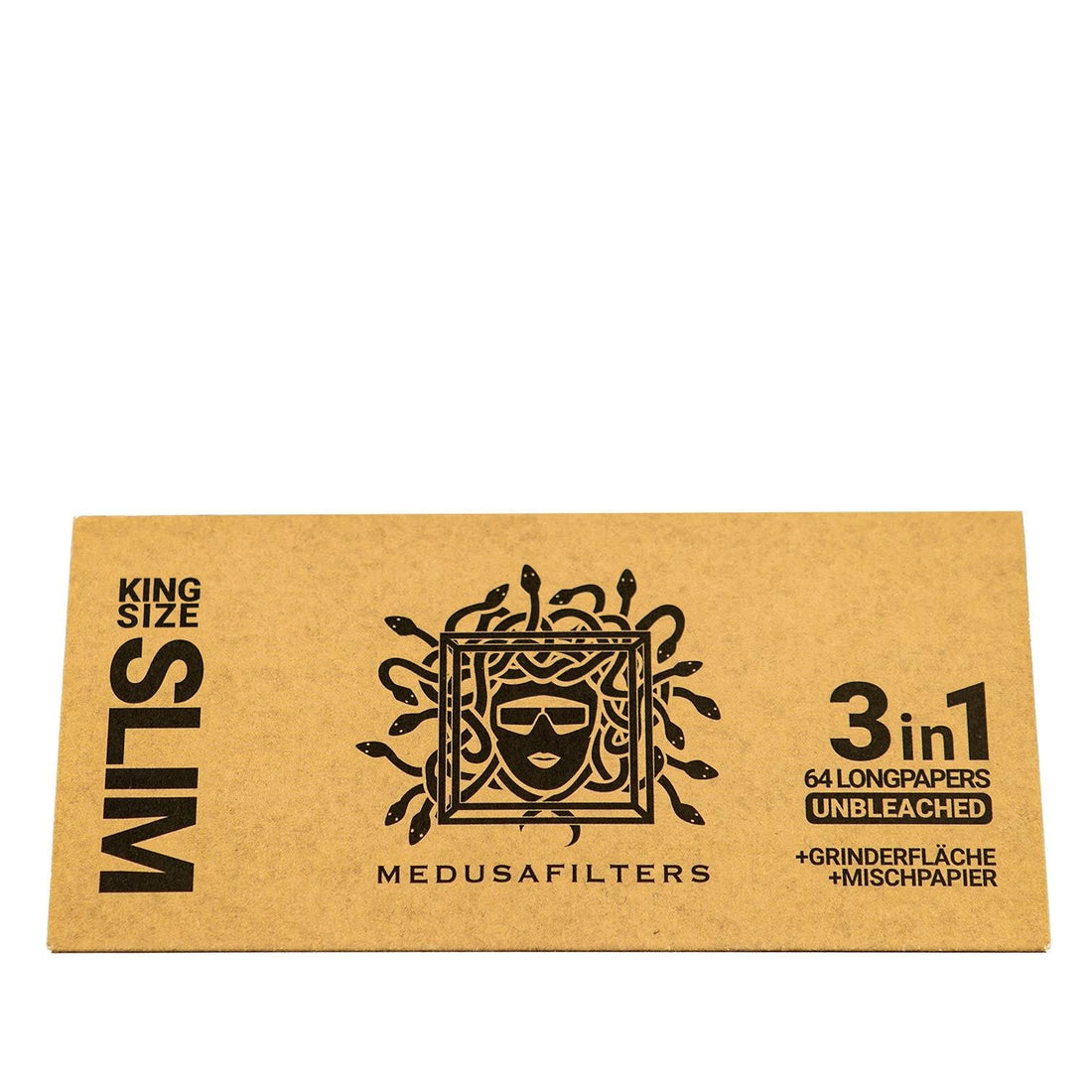 Medusa - Papers 3 in 1 - 64 Longpapers Unbleached + Tray + Grindfläche kaufen bei rauchwerk.ch