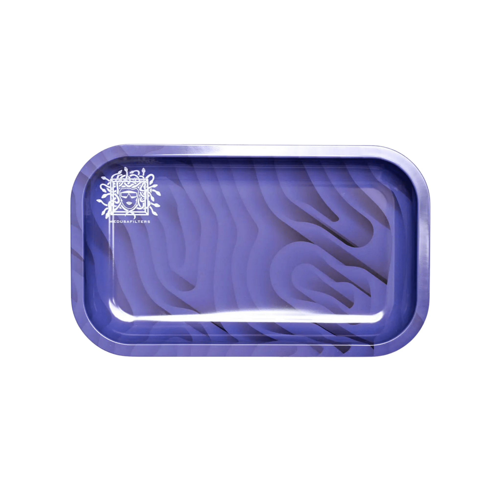 Medusa Rolling Tray XL Violet aus Edelstahl, 27×17 cm