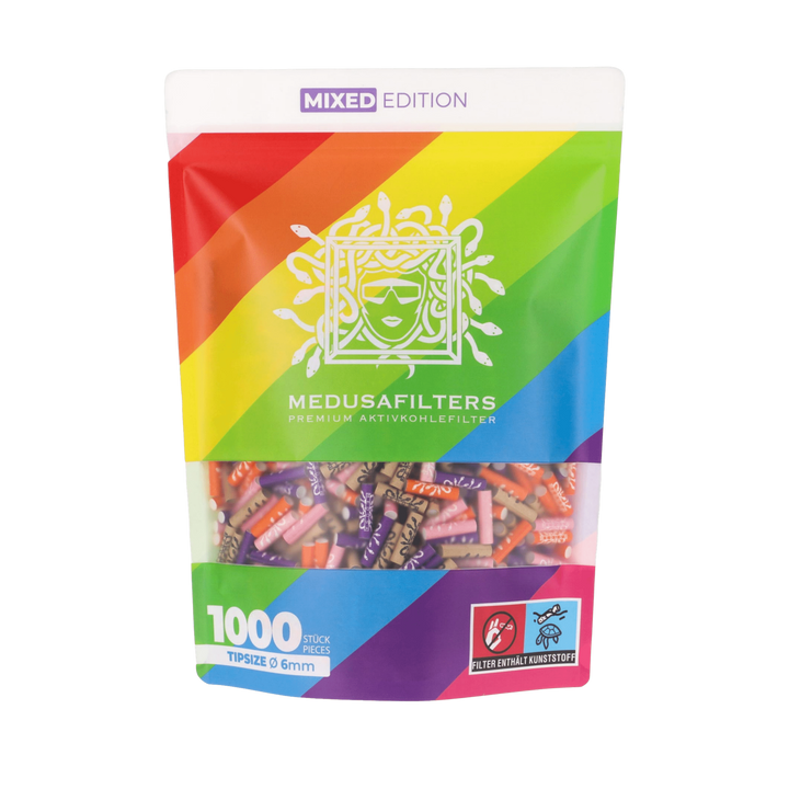 MedusaFilters Mixed Rainbow Hybrid Aktivkohlefilter 6 mm 1000+10