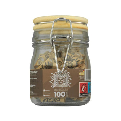 MedusaFilters Organic Hybrid Aktivkohlefilter im Glas, 100 Stück