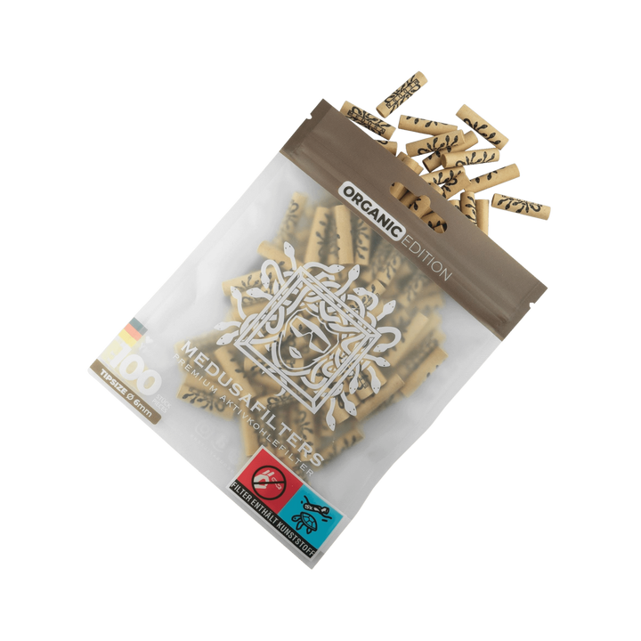 MedusaFilters Organic Hybrid Aktivkohlefilter 6 mm 100er Pack