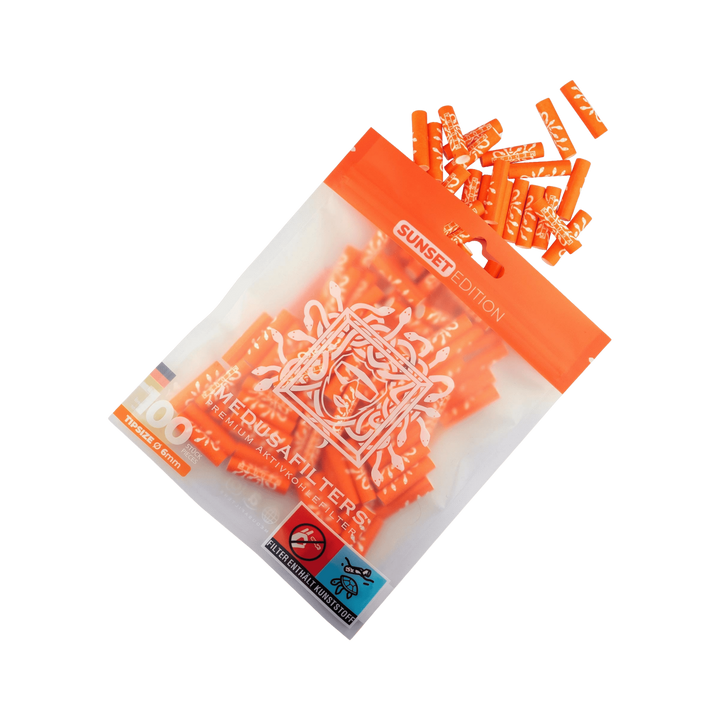 MedusaFilters SUNSET Hybrid Aktivkohlefilter 6 mm 100er Pack