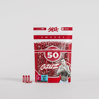 MedusaFilters x 187 GZUZ Aktivkohlefilter 6 mm 50er Pack Vorderansich