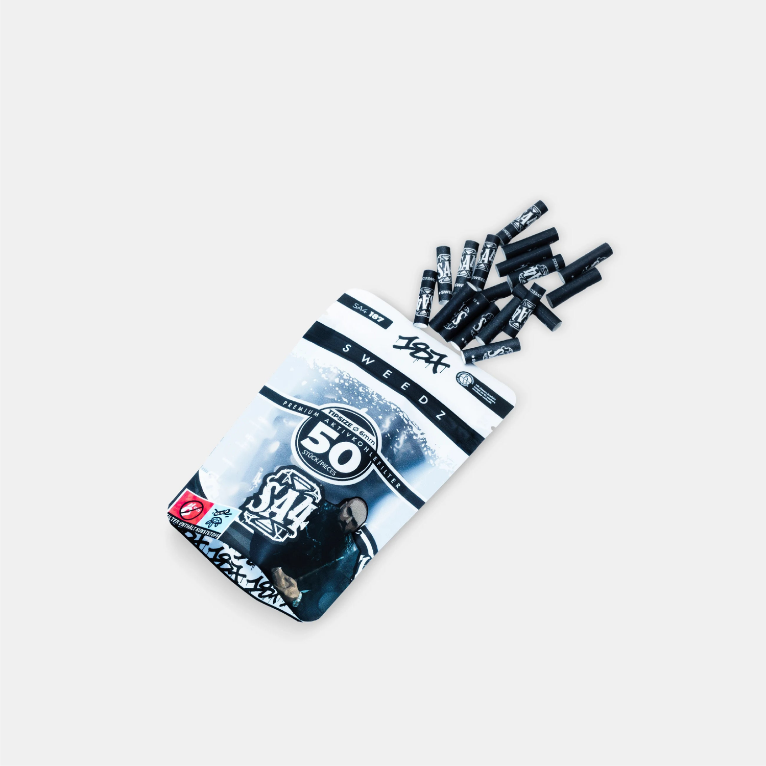 Detailansicht MedusaFilters x 187 SA4 6 mm Aktivkohlefilter