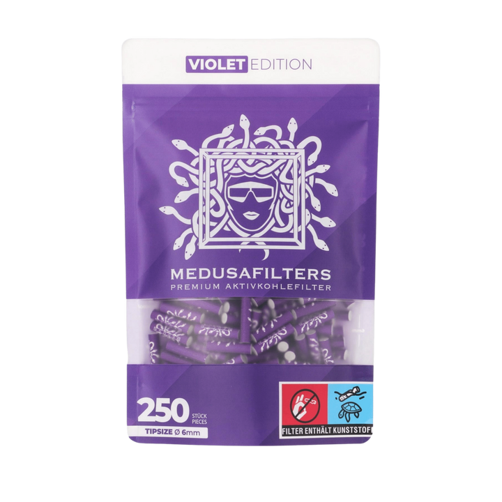 MedusaFilters VIOLET Hybrid Aktivkohlefilter 6 mm 250+5 Pack