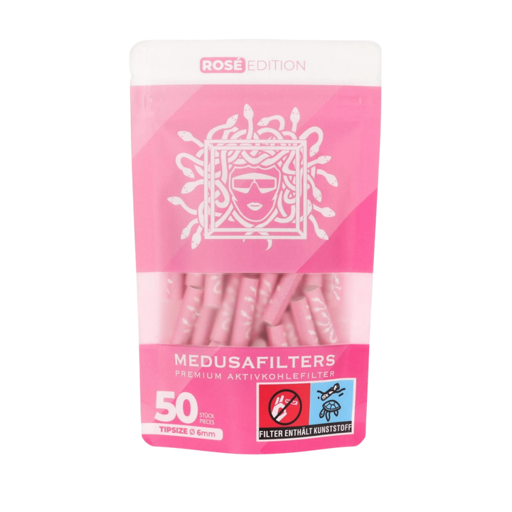 MedusaFilters Rosé Hybrid Aktivkohlefilter 6 mm 50er Pack