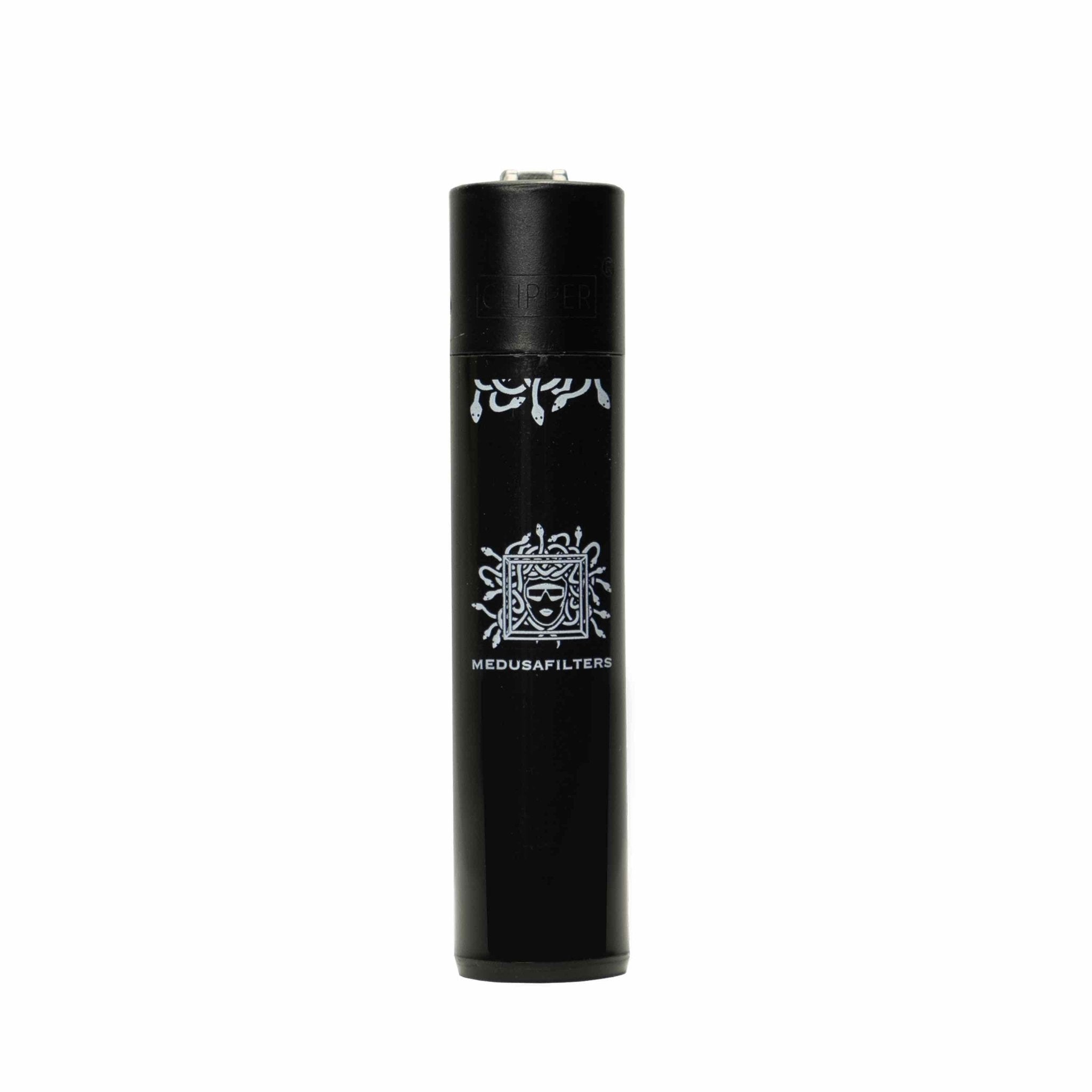 MedusaFilters Clipper Feuerzeug Black Edition mit Medusa-Logo