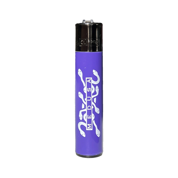 Medusa Clipper Feuerzeug Violet Edition mit schwarzer Kappe