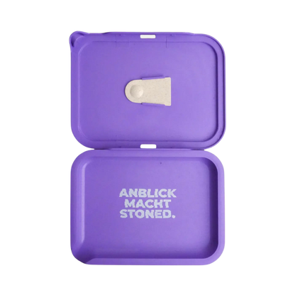 MedusaFilters Hemp Tray Kit Violet offen mit Deckel und Spatel
