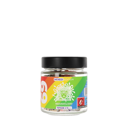 Bunter Farbmix der MedusaFilters 6 mm im 69er Glas