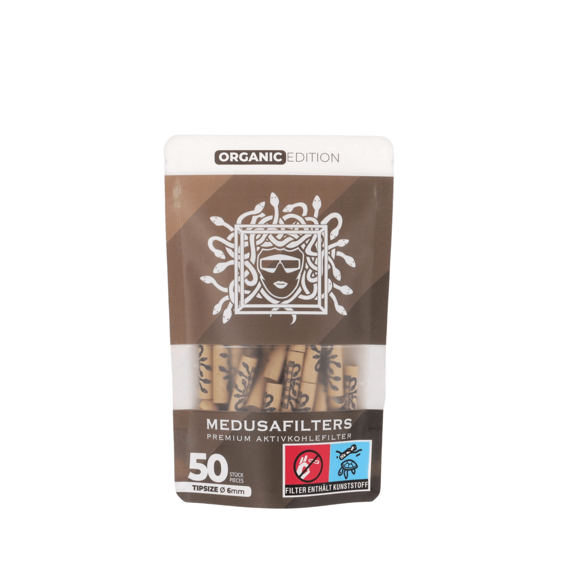 MedusaFilters Organic Hybrid Aktivkohlefilter 6 mm 50er Pack