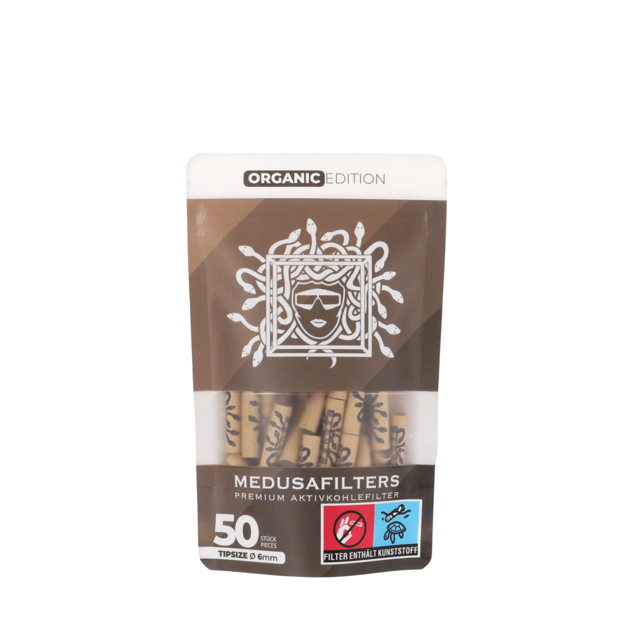 MedusaFilters Organic Hybrid Aktivkohlefilter 6 mm 50er Pack