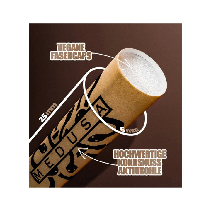MedusaFilters Organic Hybrid Aktivkohlefilter im Glas, 100 Stück