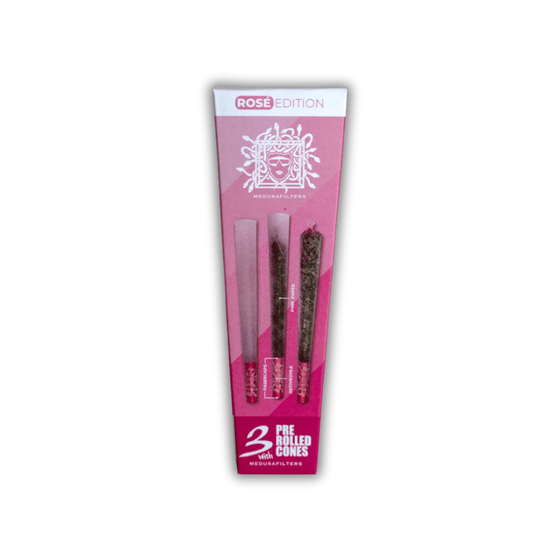 MedusaFilters - Pre - Rolled Cones ROSÉ mit ROSÉ Filtern - Box - 3 Stück kaufen bei rauchwerk.ch
