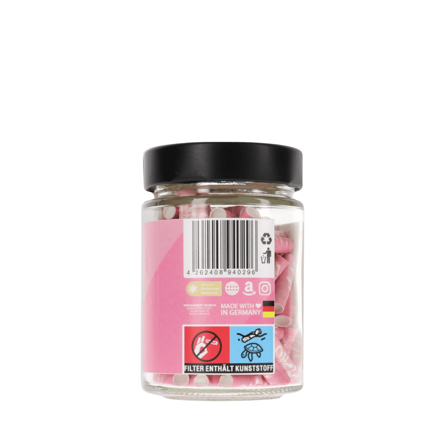 Detailansicht MedusaFilters Rosé Mehrwegglas mit 100 Hybridfiltern