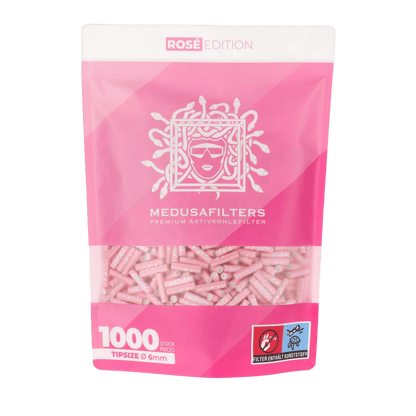 MedusaFilters Rosé Hybrid Aktivkohlefilter 6 mm im 1000er Pack