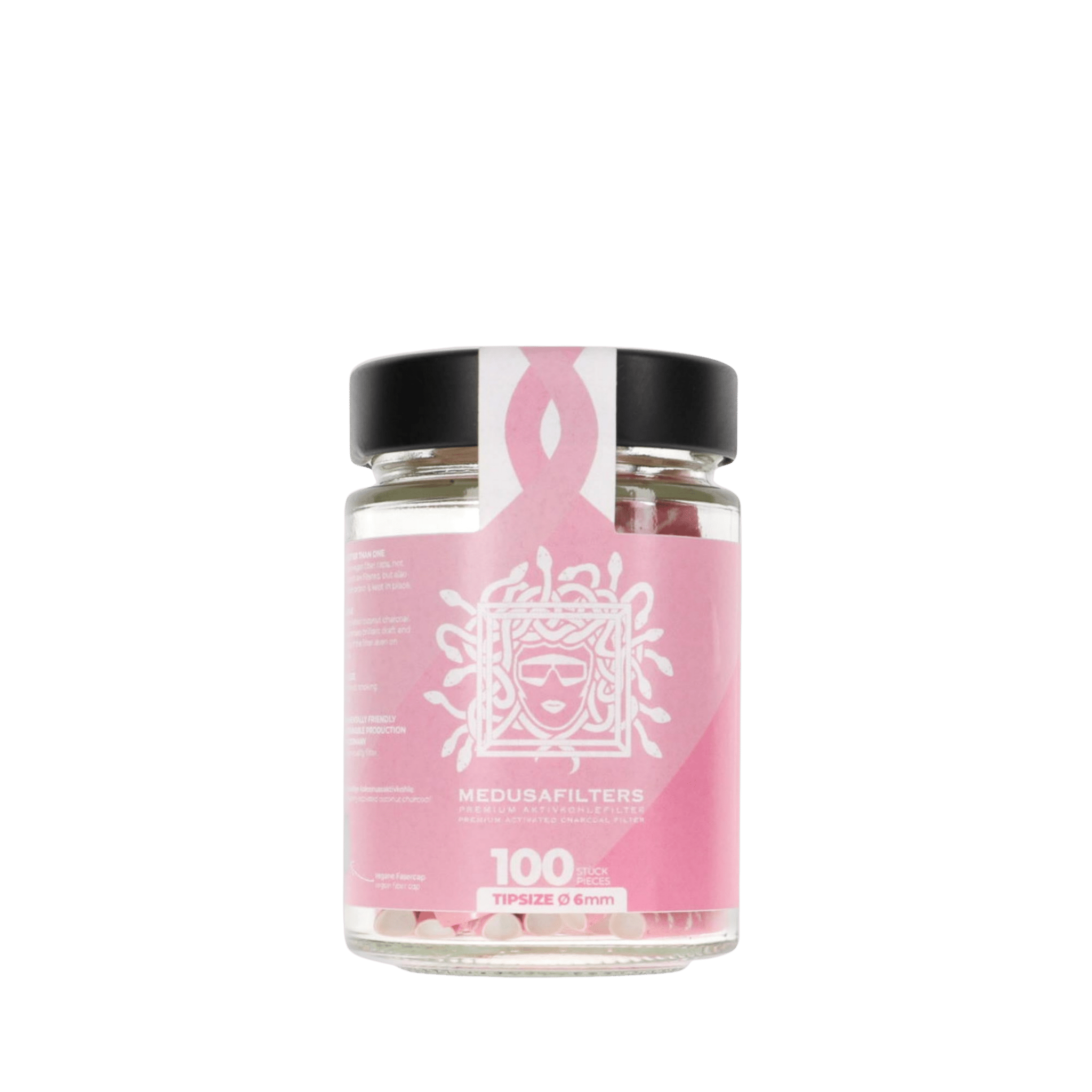 MedusaFilters ROSÉ 100er Glas Hybrid Aktivkohlefilter 6 mm