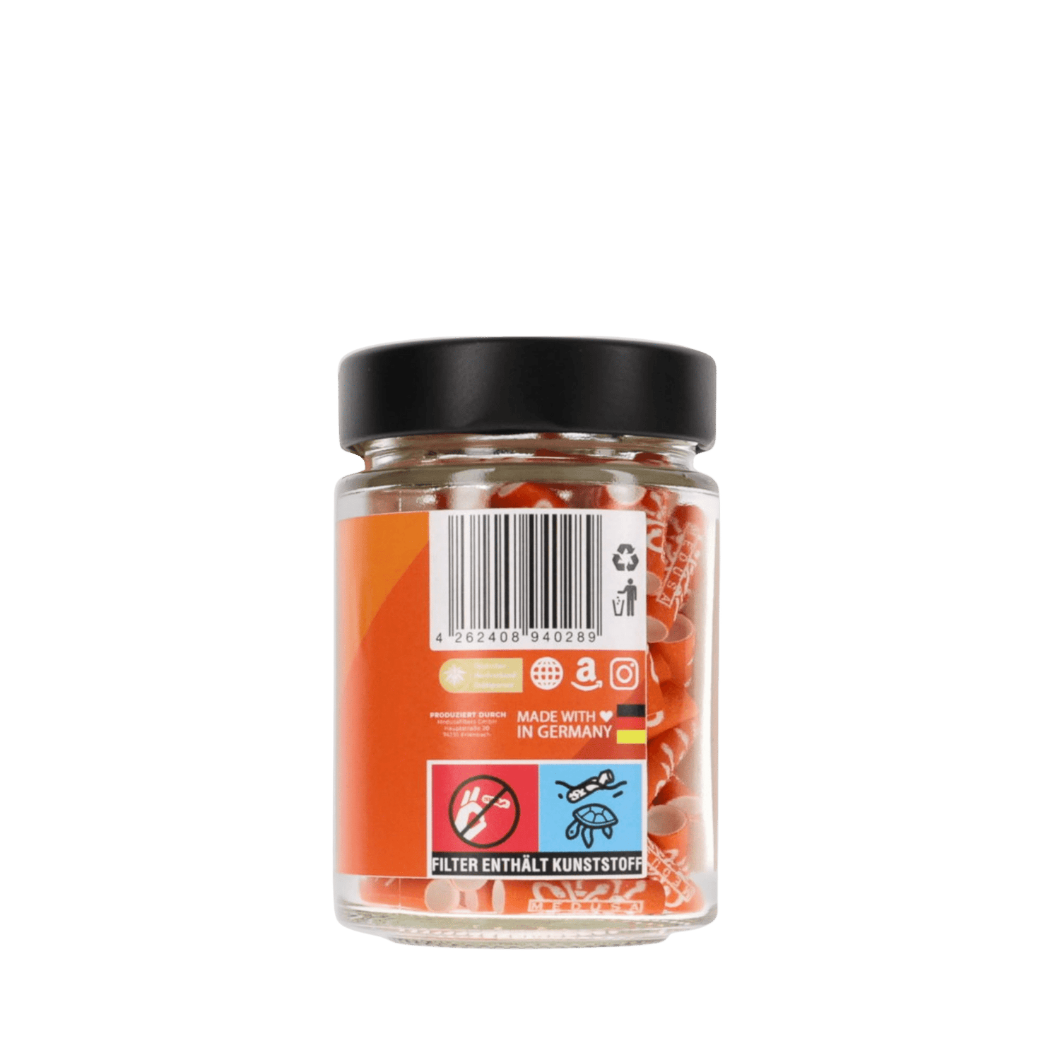 Detailansicht MedusaFilters SUNSET Mehrwegglas mit Hybridfiltern