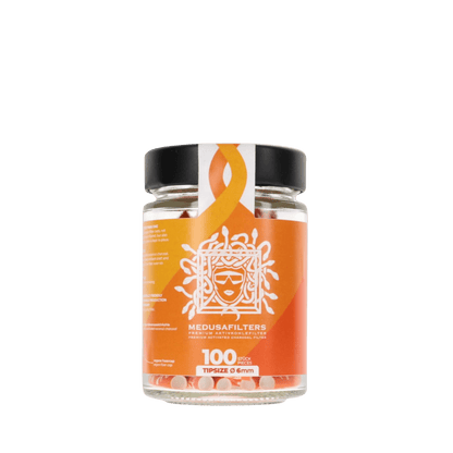 MedusaFilters SUNSET 100er Glas Hybrid Aktivkohlefilter 6 mm