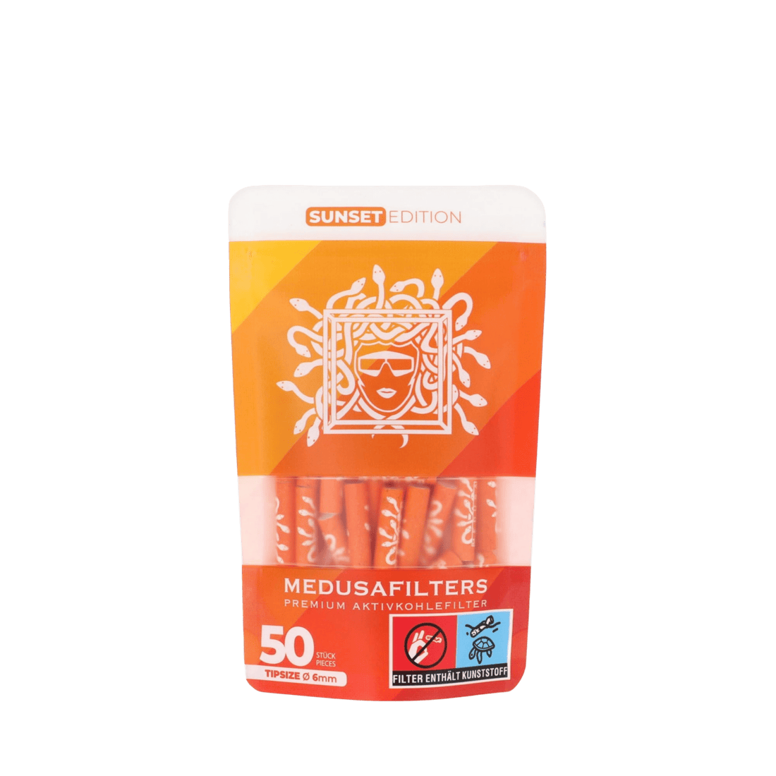 MedusaFilters SUNSET Hybrid Aktivkohlefilter 6 mm 50er Pack
