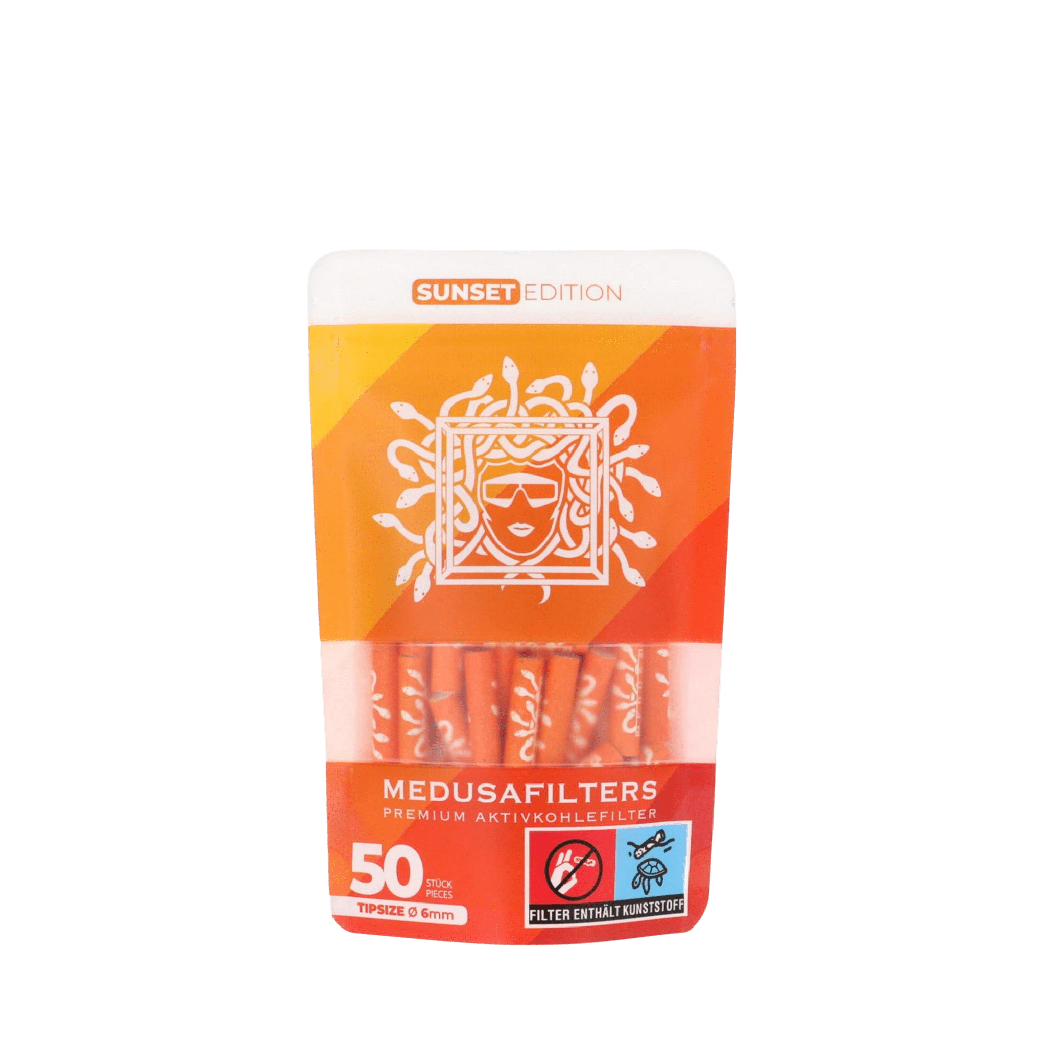 MedusaFilters SUNSET Hybrid Aktivkohlefilter 6 mm 50er Pack