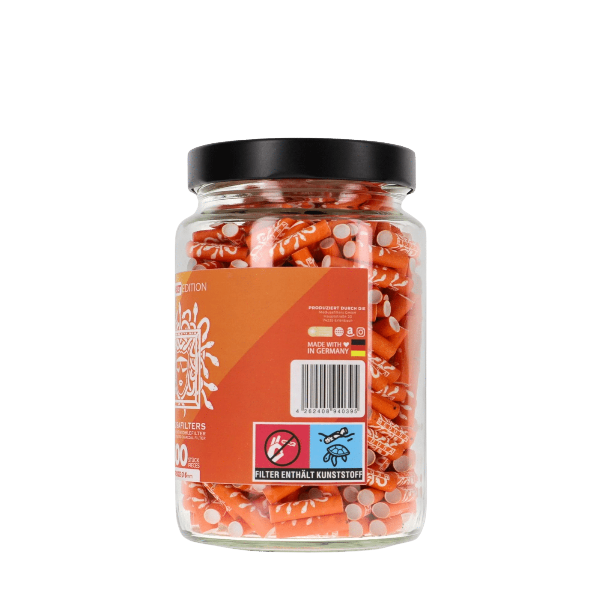 Detailansicht MedusaFilters SUNSET Hybridfilter im Vorratsglas