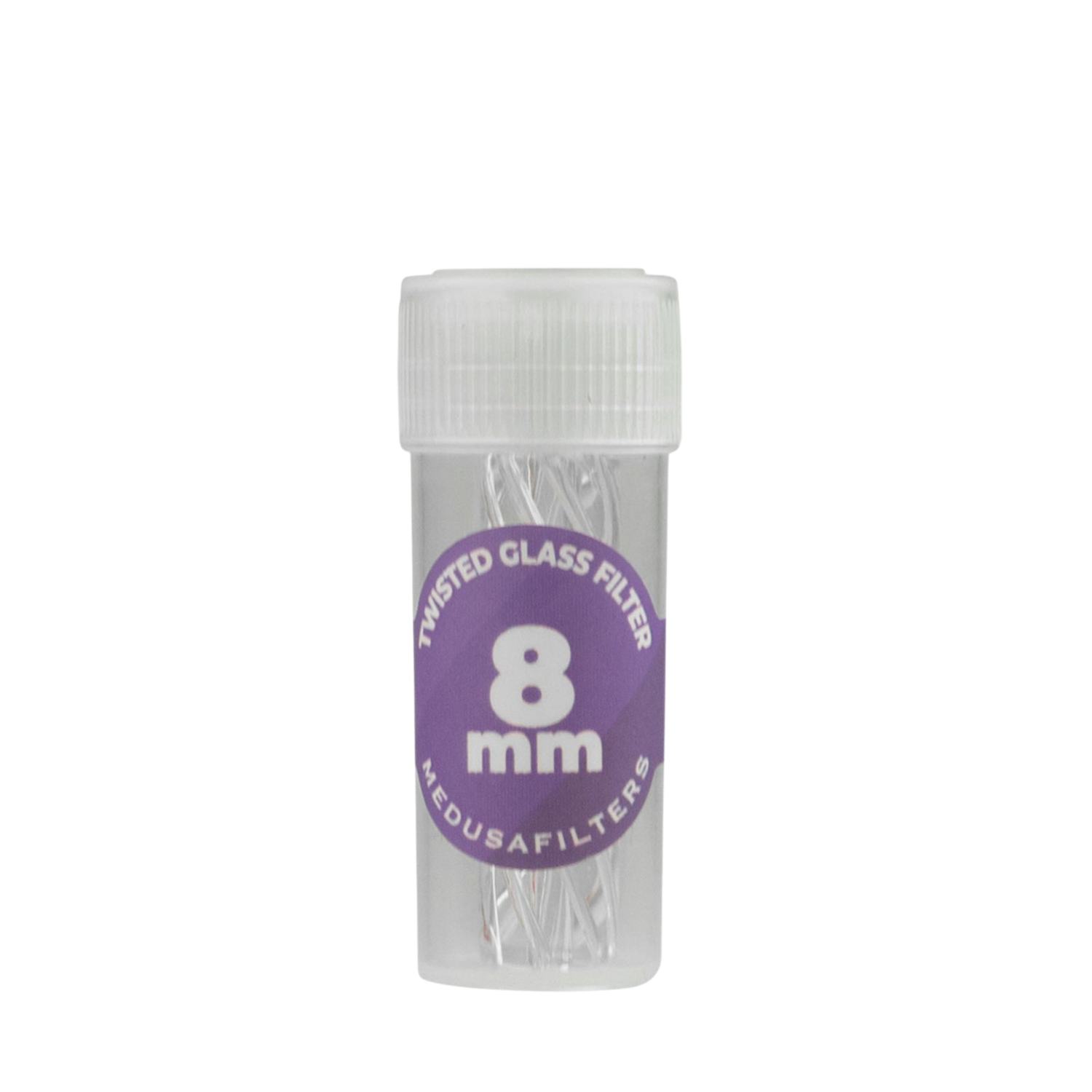 Detail der gedrehten Spiralstruktur am Medusa Glasfilter 8 mm