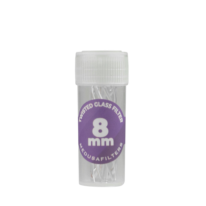 Detail der gedrehten Spiralstruktur am Medusa Glasfilter 8 mm