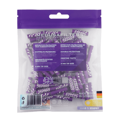 Detailansicht MedusaFilters VIOLET 100er Pack mit Produktinfos