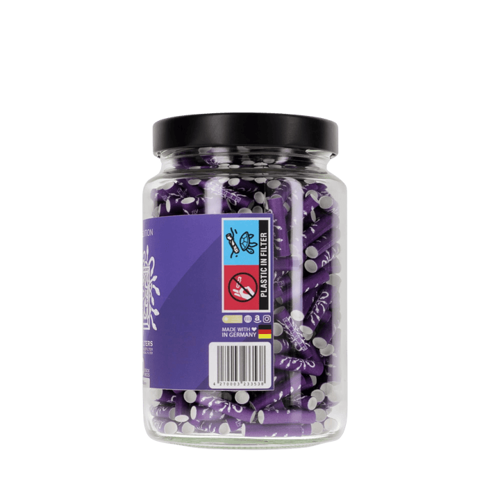 Detailansicht MedusaFilters VIOLET 500er Glas mit Hybridfiltern