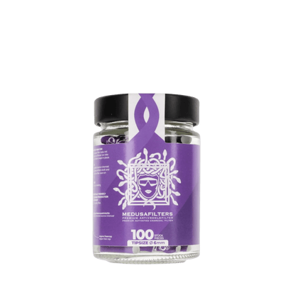 MedusaFilters VIOLET Hybrid Aktivkohlefilter 6 mm im Glas