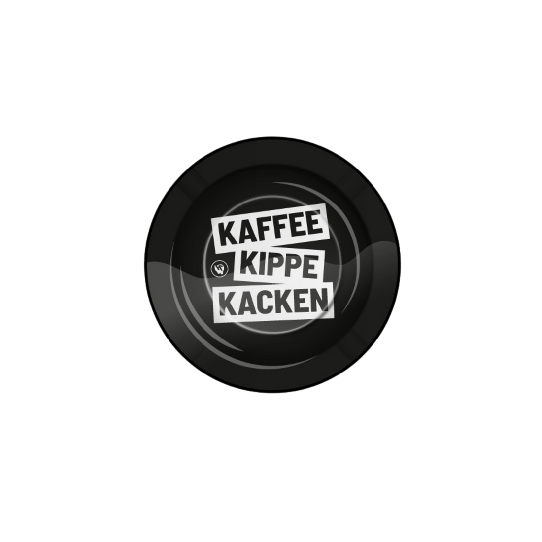 Metal Ashtray - 135mm - Kaffee Kippe Kacken kaufen bei rauchwerk.ch